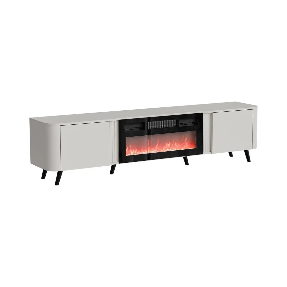 Mobile TV beige 190x40x58h cm 2 ante - Vicino