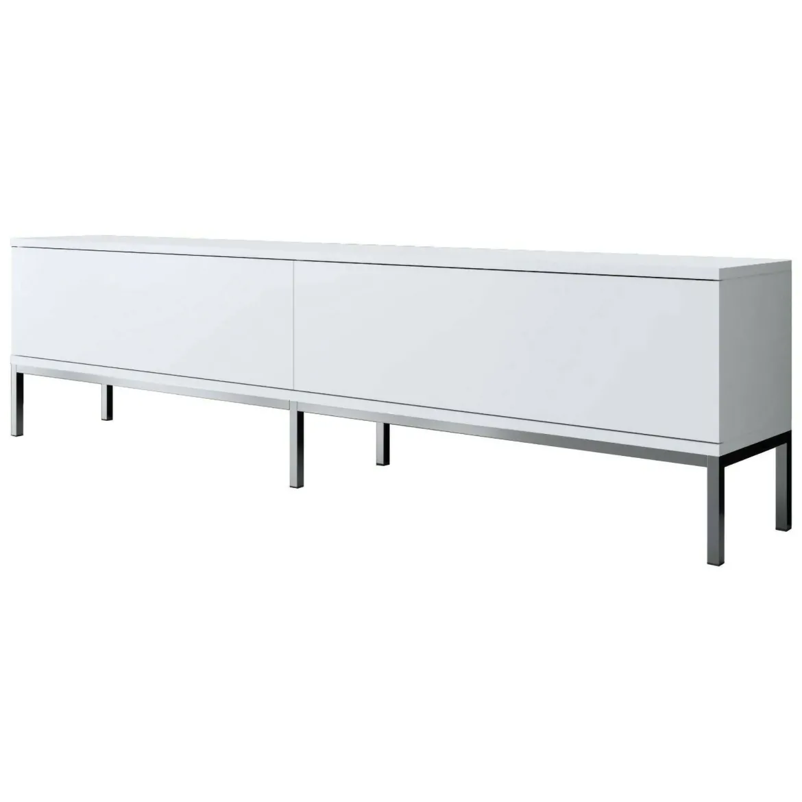 Mobile TV bianco e argento 180x30x47h cm modulabile - Espero