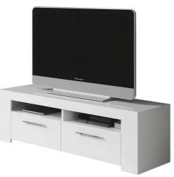 Mobile TV bianco lucido 120x42x40h cm 2 ante - Sparaxis