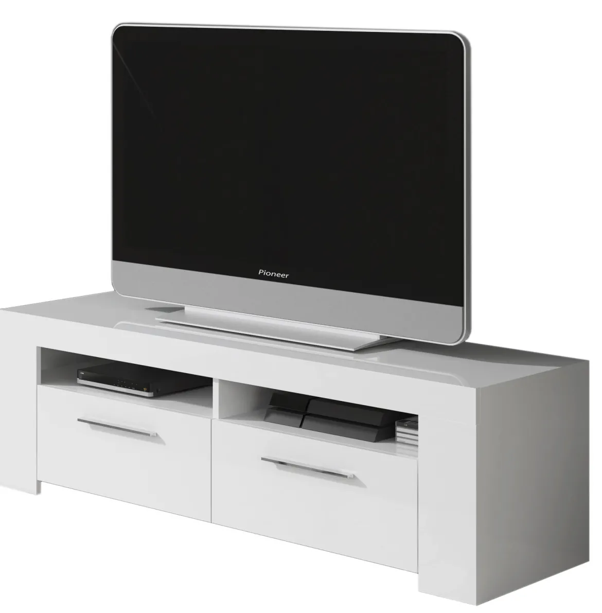 Mobile TV bianco lucido 120x42x40h cm 2 ante - Sparaxis