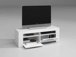 Mobile TV bianco lucido 120x42x40h cm 2 ante - Sparaxis