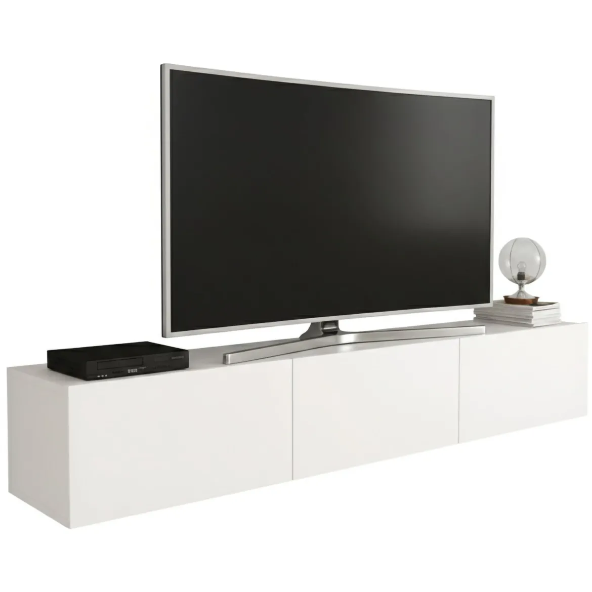 Mobile TV bianco 180x32x30h cm 3 ante - Barzago