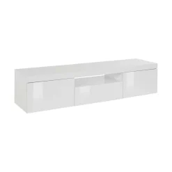 Mobile TV bianco 160x40x35h cm 3 ante - Edoarda