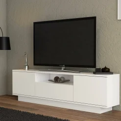 Mobile TV bianco 160x30x45h cm 3 ante - Giuseppa
