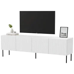 Mobile TV bianco 200x42x52h cm 4 ante - Priocca