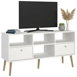 Mobile TV bianco 120x39x75h cm in legno - Ivette