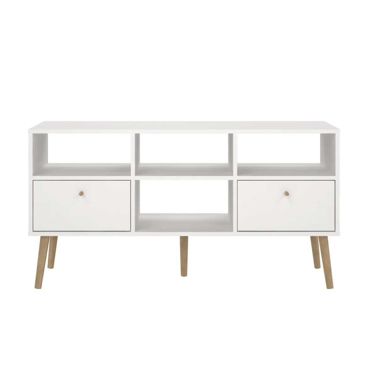 Mobile TV bianco 117x39x60h cm in legno - Conte