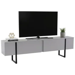 Mobile TV grigio e nero 180x29x50h cm 2 ante - Lilith