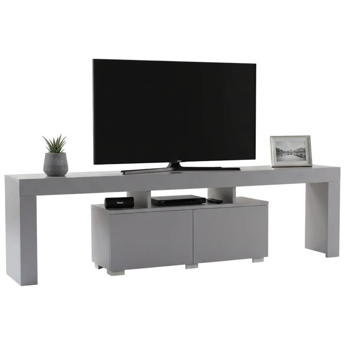 Mobile TV grigio 180x31x50h cm 2 ante - Andarna
