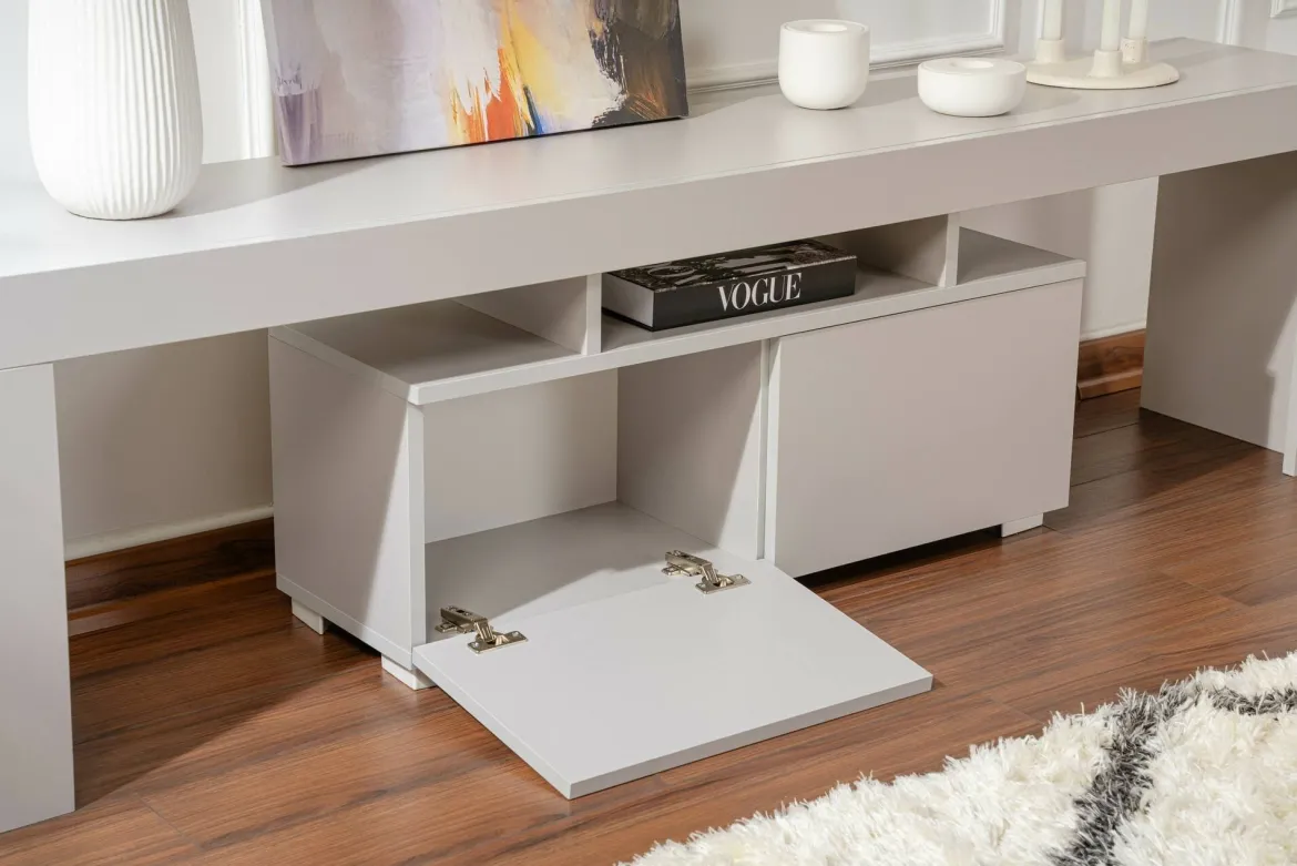 Mobile TV grigio 180x31x50h cm 2 ante - Andarna