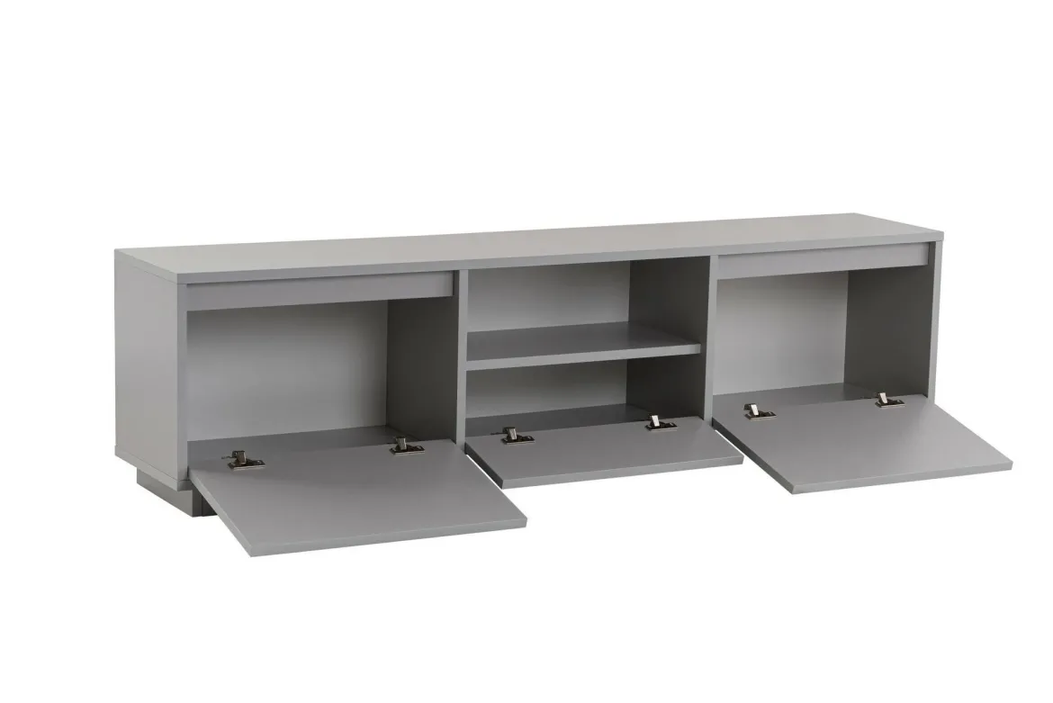 Mobile TV grigio 160x29x42h cm 3 ante - Morrigan