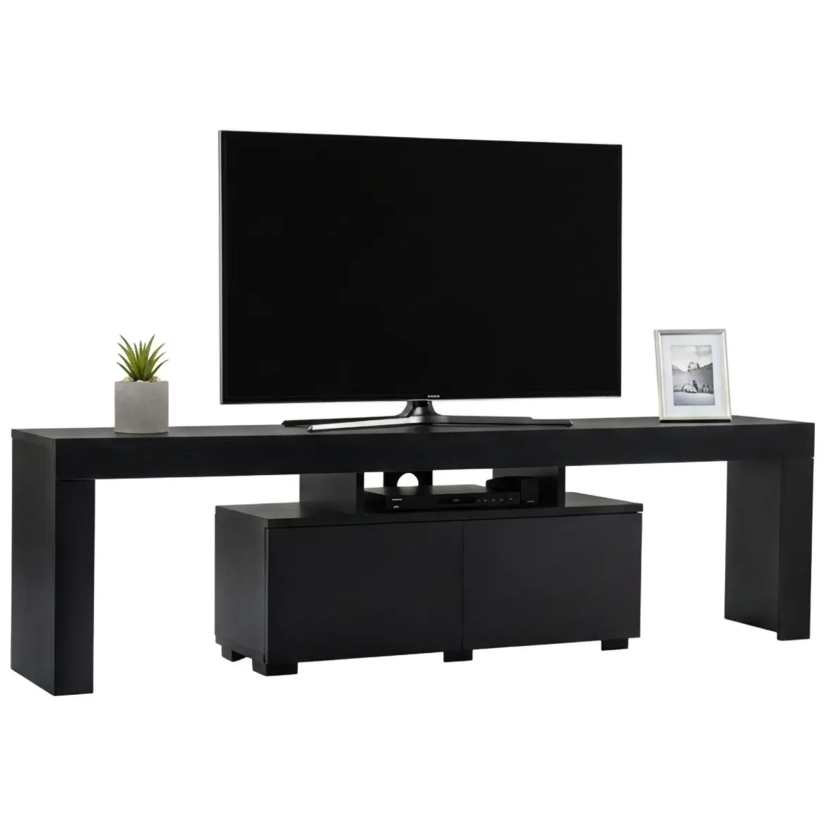 Mobile TV nero 180x31x50h cm 2 ante - Andarna