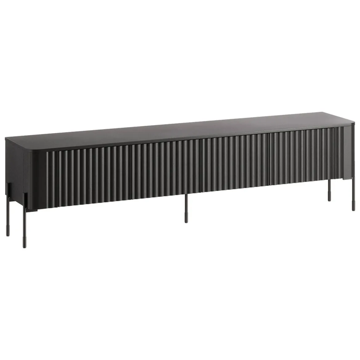 Mobile TV nero 190x39x50h cm 4 ante - Brembana