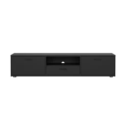 Mobile TV nero 177x39x38h cm 2 ante e 1 cassetto - Giaele