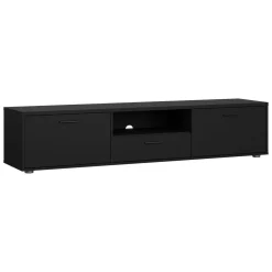 Mobile TV nero 177x39x38h cm 2 ante e 1 cassetto - Giaele