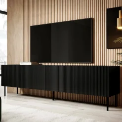Mobile TV nero 200x42x52h cm 4 ante - Priocca