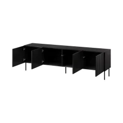 Mobile TV nero 200x42x60h cm 4 ante - Sospiro