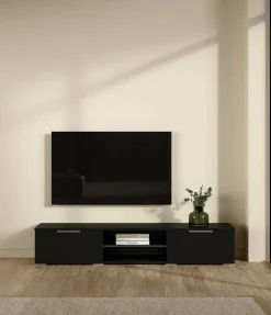 Mobile TV nero 172x39x33h cm in legno - Ammiro