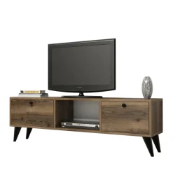 Mobile TV noce e nero 138x29x42h cm 2 ante - Bloem