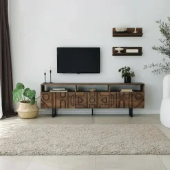 Mobile TV noce 170x30x40h cm 3 ante - Barete