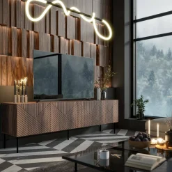 Mobile TV noce 190x40x58h cm 4 ante - Marea