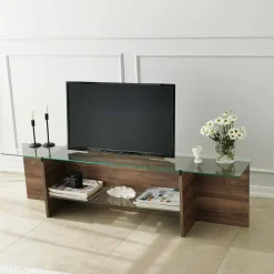 Mobile TV noce 158x35x40h cm - Bellano