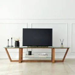 Mobile TV noce 158x35x35h cm in legno - Arienzo