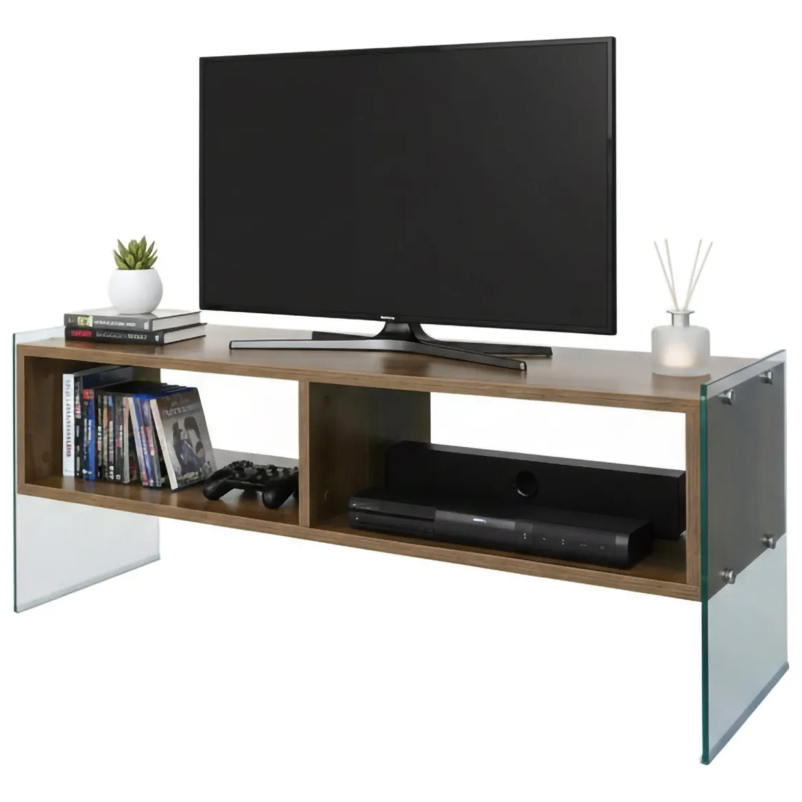 Mobile TV noce 120x35x45h cm in legno - Winifred