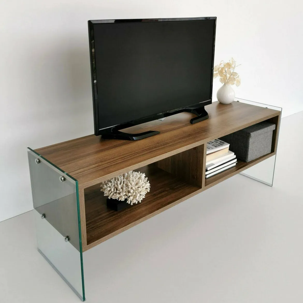 Mobile TV noce 120x35x45h cm in legno - Winifred