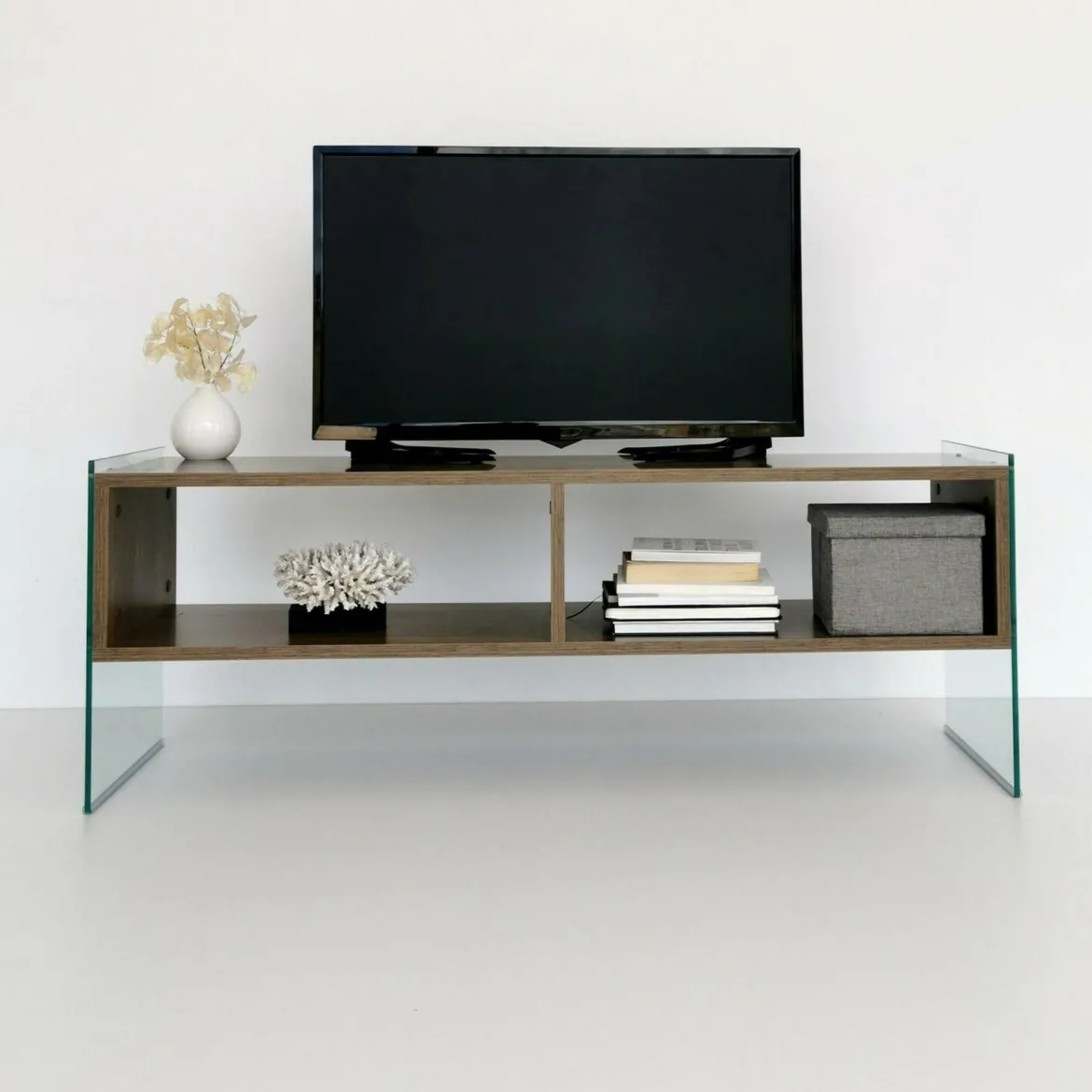 Mobile TV noce 120x35x45h cm in legno - Winifred