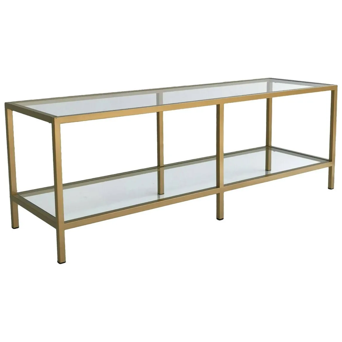 Mobile TV oro 130x40x45h cm in metallo - Donata