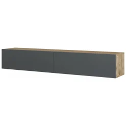 Mobile TV quercia e antracite 180x44x44h cm 2 ante - Asellina