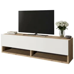 Mobile TV quercia e bianco 100x31x29h cm in legno - Iva