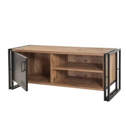 Mobile TV quercia e nero 130x45x50h cm in legno - Cyprien