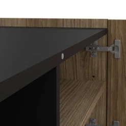 Mobile TV quercia e nero 147x41x54h cm 2 ante e 1 cassetto - Duchi