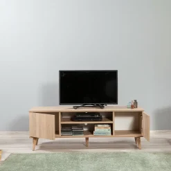 Mobile TV quercia 140x40x50h cm 2 ante - Argegno