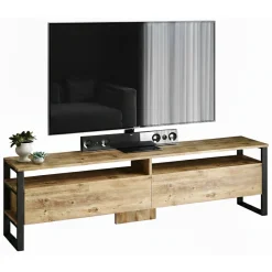 Mobile TV quercia 180x35x56h cm 2 ante - Khartum