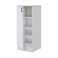 Mobile verticale 60x148h cm bianco e rovere - Aveny
