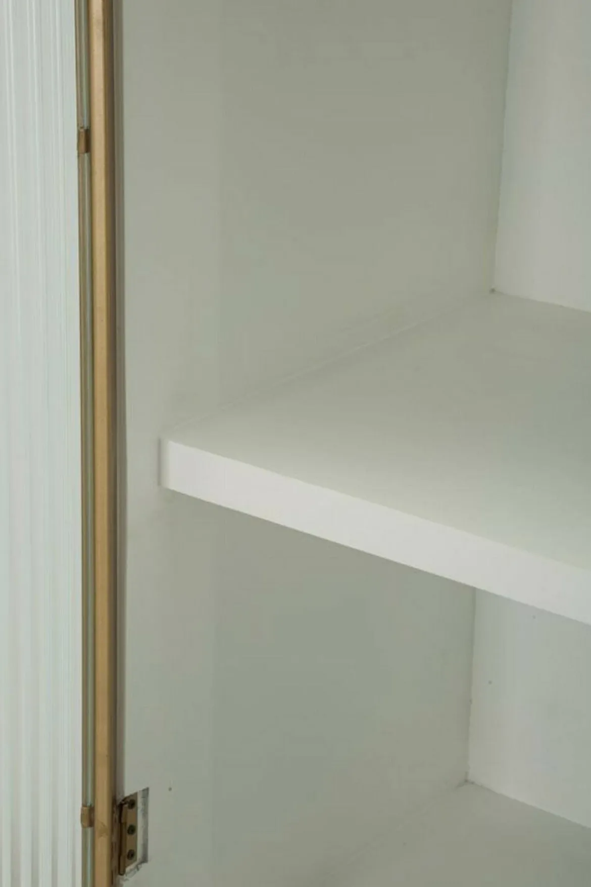 Mobile vetrina 2 ante 85x40x160h cm bianco e marrone - Sable