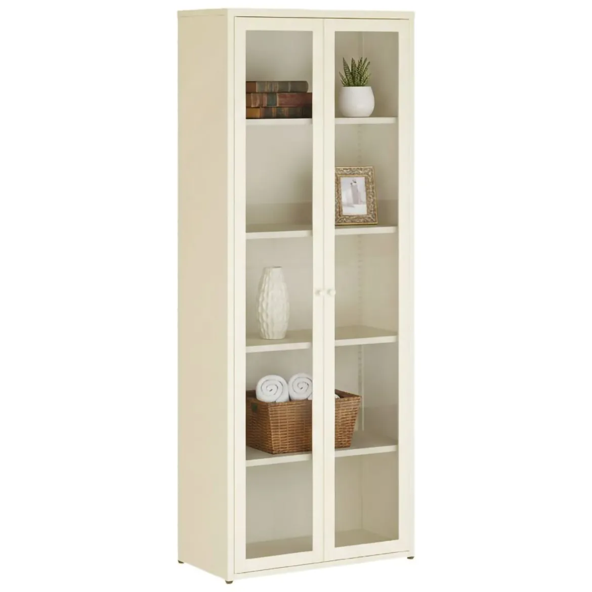 Mobile vetrina 2 ante 70x35x180h cm panna - Izano