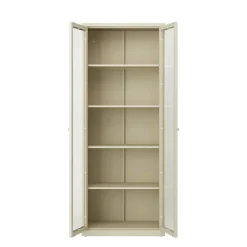 Mobile vetrina 2 ante 70x35x180h cm panna - Izano