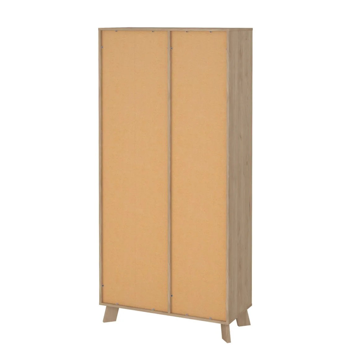 Mobile vetrina 2 ante 88x39x188h cm rovere e bianco - Mirinae