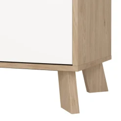 Mobile vetrina 2 ante 88x39x188h cm rovere e bianco - Mirinae