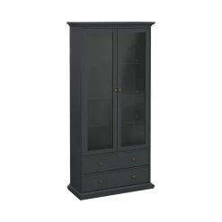 Mobile vetrina cucina classico 2 ante 96x41x200h cm grigio - Honore
