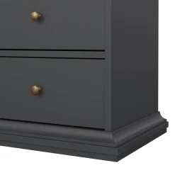 Mobile vetrina cucina classico 2 ante 96x41x200h cm grigio - Honore