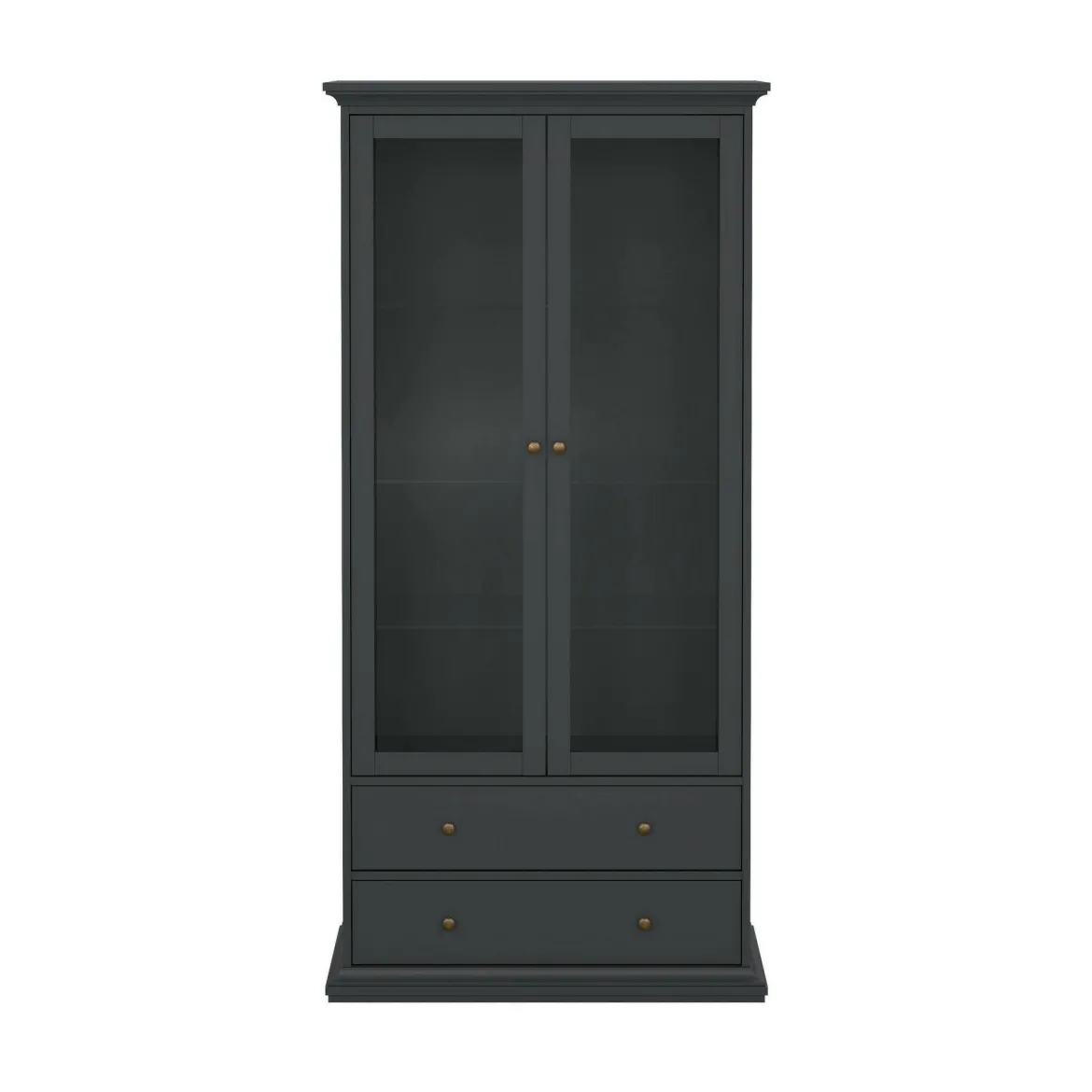 Mobile vetrina cucina classico 2 ante 96x41x200h cm grigio - Honore