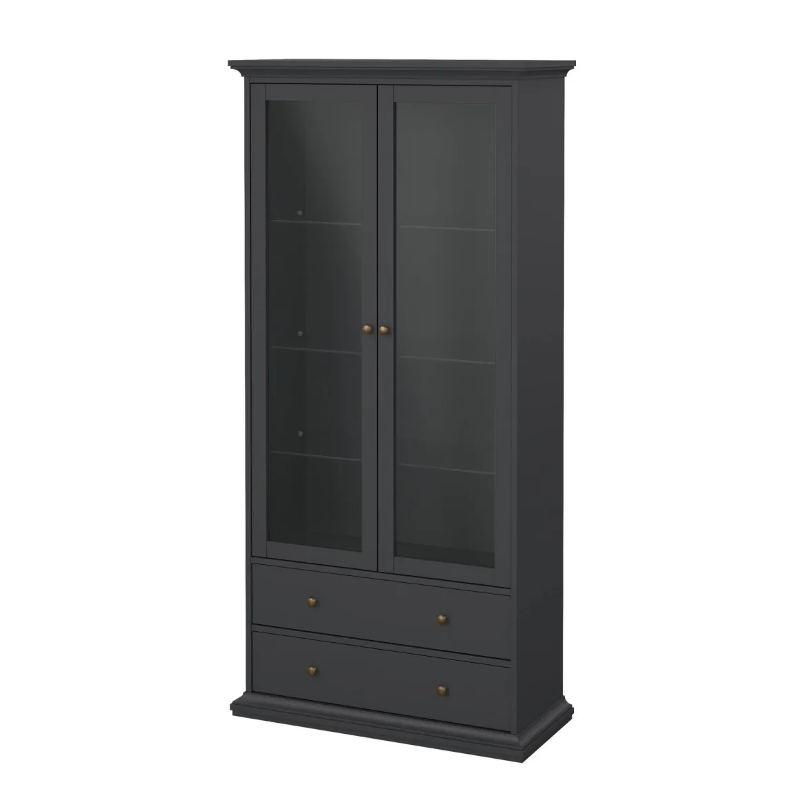 Mobile vetrina cucina classico 2 ante 96x41x200h cm grigio - Honore
