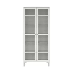 Mobile vetrina luminoso 2 ante 88x36x202h cm bianco - Wutip