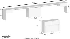 Panca allungabile acero 290x25x45h cm - Yutu