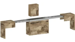 Panca allungabile acero 290x25x45h cm - Yutu